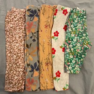 5 Pairs Girls Leggings - 24 Months